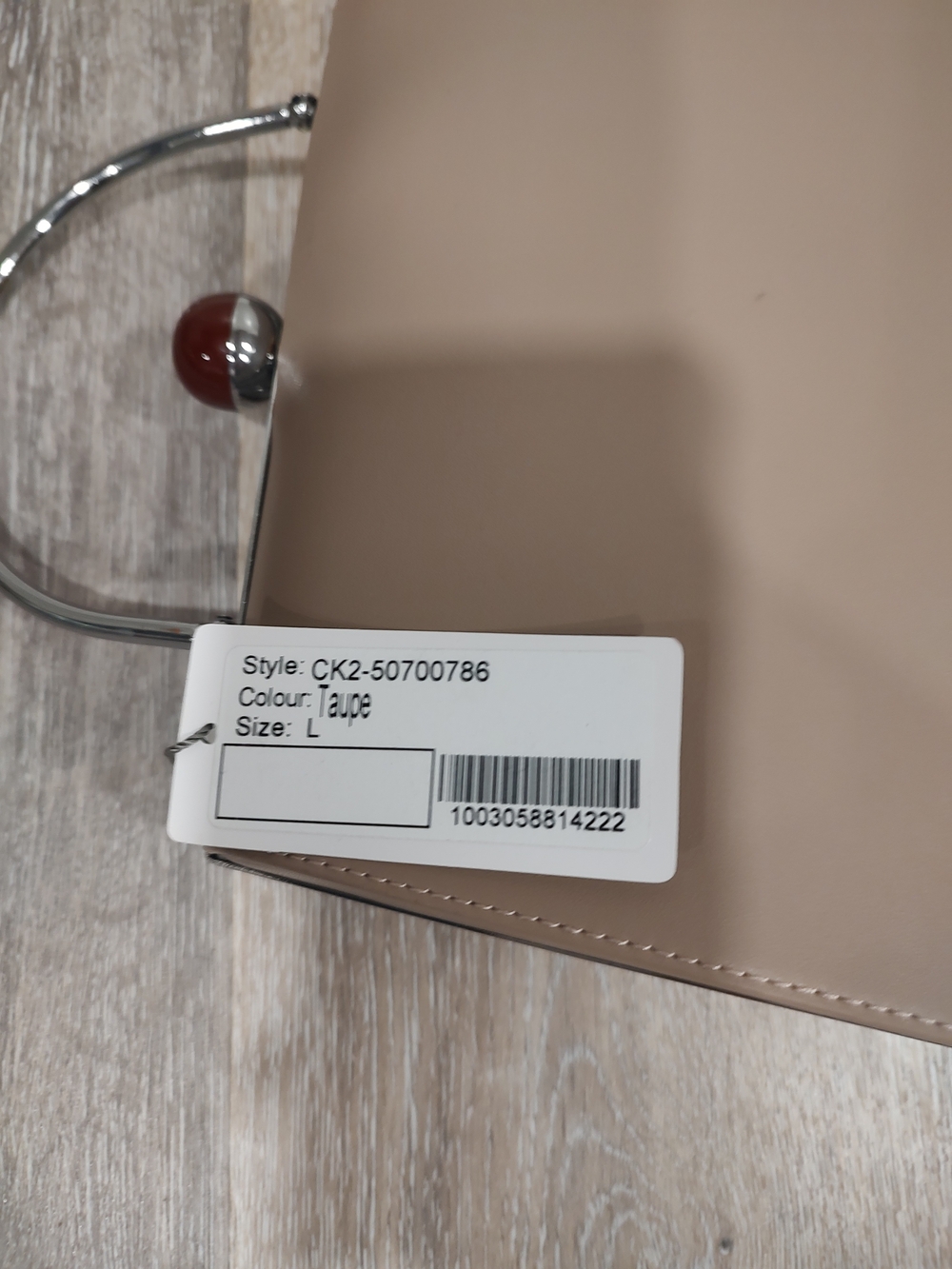 Charles & Keith Taupe Structured Top-Handle Bag - Picture 8 of 8
